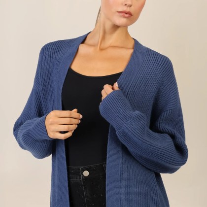 Apart - Lange Strickjacke - Größe 42/44 DAM - blau