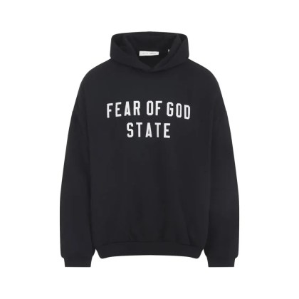 FEAR OF GOD - Relaxed-Fit Black Hoodie With Embroidered Logo - Größe M - schwarz FEAR OF GOD - Relaxed-Fit Black Hoodie With Embroidered Logo - Größe M - schwarz