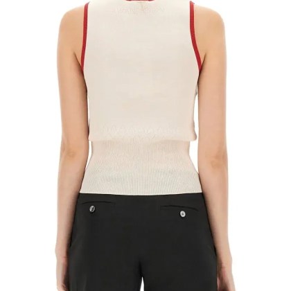 J.W.Anderson - Slim-Fit Knitted Vest With Ribbed Hem - Größe M - schwarz – Bild 3