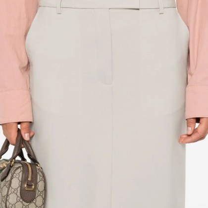 Officine Generale - Light Grey Wool Skirt - Größe XS - grau – Bild 3