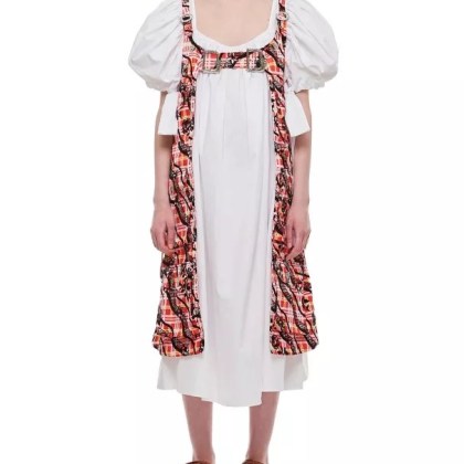 Chopova Lowena - Atomic Cotton Taffeta Midi Dress - Größe M - white Chopova Lowena - Atomic Cotton Taffeta Midi Dress - Größe M - white