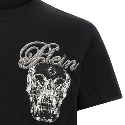 Philipp Plein - Glass Skull' T-Shirt - Größe L - schwarz – Bild 3