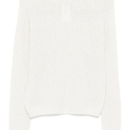 LIU JO - Open Knit White Sweater - Größe XS - weiß LIU JO - Open Knit White Sweater - Größe XS - weiß