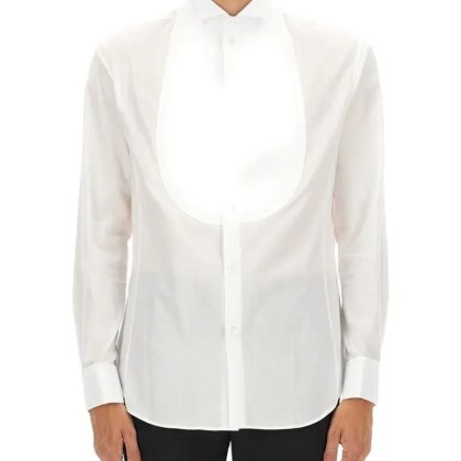 Giorgio Armani - Cotton Tuxedo Shirt - Größe 40 - weiß Giorgio Armani - Cotton Tuxedo Shirt - Größe 40 - weiß