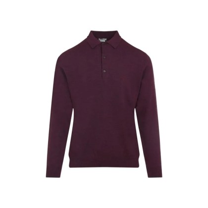 Etro - Red Wool Polo Sweater With Button Placket - Größe XL - rot Etro - Red Wool Polo Sweater With Button Placket - Größe XL - rot