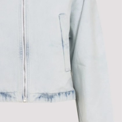 Alaia - Cropped Blue Jacket With Stand Collar - Größe 36 - blau