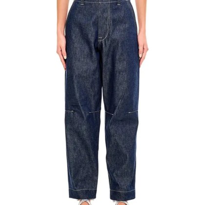 Too God - High-Waisted Wide Leg Jeans With Knee Cuts And Fiv - Größe 26 - blau Too God - High-Waisted Wide Leg Jeans With Knee Cuts And Fiv - Größe 26 - blau