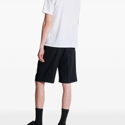 Balmain - Crew Neck T-Shirt With Bold Lettering And Straight - Größe L - white – Bild 4