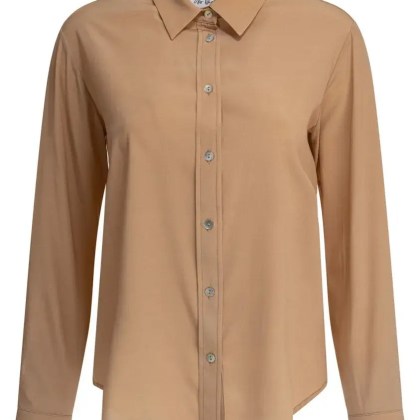 Sleep No More - Silk-Elastane Blend Shirt With Classic Collar - Größe L - beige Sleep No More - Silk-Elastane Blend Shirt With Classic Collar - Größe L - beige