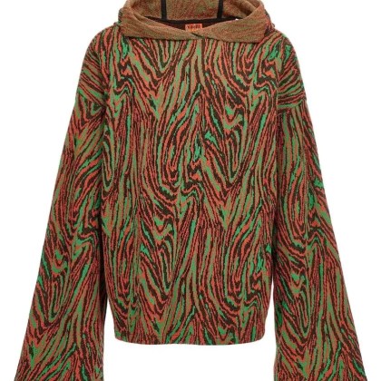 Vitelli - %27Flow Jacquard%27 Hooded Sweater - Größe 2 - braun Vitelli - %27Flow Jacquard%27 Hooded Sweater - Größe 2 - braun
