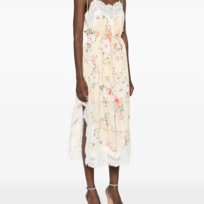 Zimmermann - Light Yellow Everley Midi Dress - Größe 3 - gelb – Bild 4