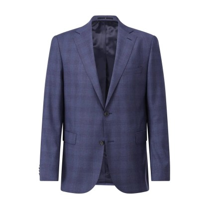Dressler - Anzugsakko mit Karo Muster - Größe 26 - blau Dressler - Anzugsakko mit Karo Muster - Größe 26 - blau
