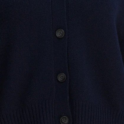 Lisa Yang - Cropped Marion Cardigan With Deep V-Neckline - Größe 1 - schwarz – Bild 3