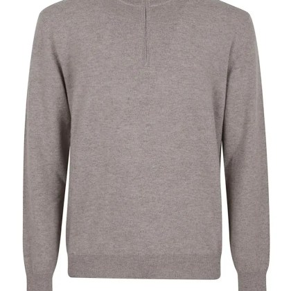 Ballantyne - Cashmere Sweater With High Neck - Größe 54 - grau Ballantyne - Cashmere Sweater With High Neck - Größe 54 - grau