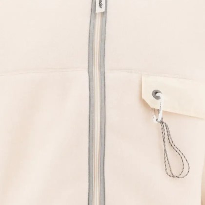 And Wander - Textured Fleece Jacket With Full Zip - Größe M - beige – Bild 3