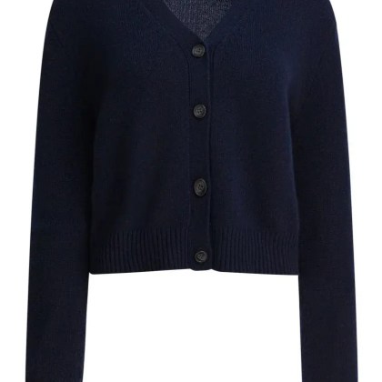Lisa Yang - Cropped Marion Cardigan With Deep V-Neckline - Größe 1 - schwarz Lisa Yang - Cropped Marion Cardigan With Deep V-Neckline - Größe 1 - schwarz