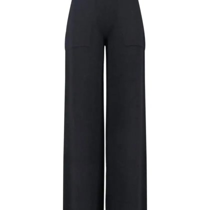 Uma Wang - Wide-Leg Trousers With High Ribbed Waistband - Größe S - schwarz Uma Wang - Wide-Leg Trousers With High Ribbed Waistband - Größe S - schwarz
