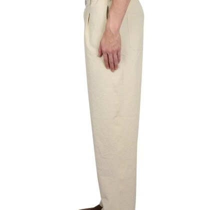 Howlin - Relaxed-Fit Textured Cotton Pants - Größe XL - beige – Bild 3