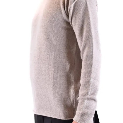 Isabel Benenato - Beige Cashmere-Wool Blend Knit Sweater - Größe XL - grau – Bild 4