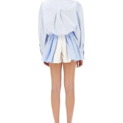 Alexander Wang - Short Striped Overalls - Größe S - blau – Bild 3