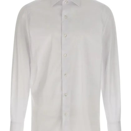 Finamore - Cotton Blend Shirt - Größe 43 - weiß Finamore - Cotton Blend Shirt - Größe 43 - weiß
