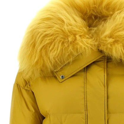 Yves Salomon - Fur Insert Down Jacket - Größe 36 - gelb – Bild 3