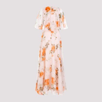 Erdem - Shell Pink Silk Long Dress - Größe 8 - pink – Bild 3