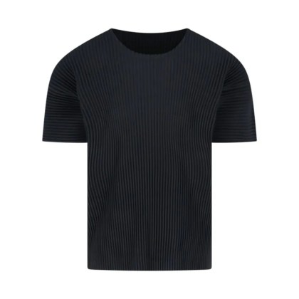 Issey Miyake - Pleated T-Shirt – Black - Größe II - schwarz Issey Miyake - Pleated T-Shirt – Black - Größe II - schwarz
