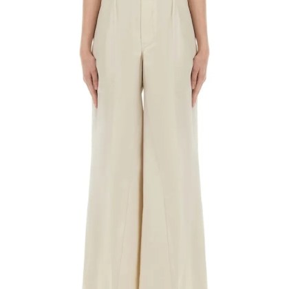Maison Margiela - High-Waisted Wide-Fit Pants With Pleated Detailing - Größe 42 - beige Maison Margiela - High-Waisted Wide-Fit Pants With Pleated Detailing - Größe 42 - beige