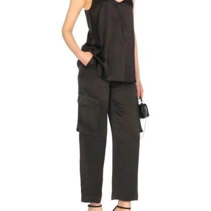 Antonelli - Black Silk Top - Größe 42 - schwarz – Bild 3