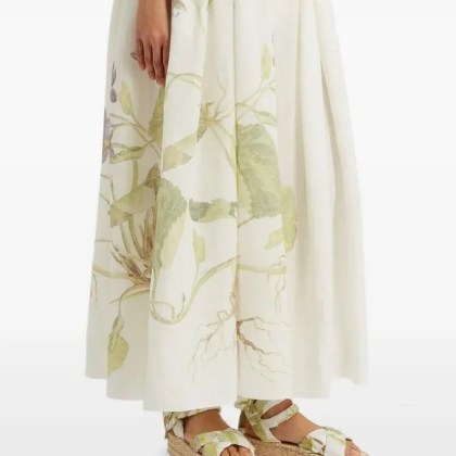 Erdem - Linen Dress - Größe 8 - weiß – Bild 2