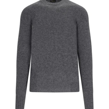 Drumohr - Classic Sweater In Grey Cashmere Crew Neck - Größe 56 - grau Drumohr - Classic Sweater In Grey Cashmere Crew Neck - Größe 56 - grau