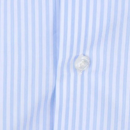 Finamore - Light Blue Striped Shirt With Classic Collar - Größe 42 - blau – Bild 3