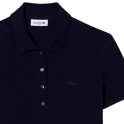 Lacoste - Polo Dress In Soft Mini Stretch Cotton Piqué - Größe 42 - schwarz – Bild 4