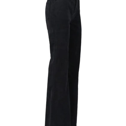 NILI LOTAN - High Waist Flared Trousers With Textured Fabric - Größe 2 - schwarz – Bild 4