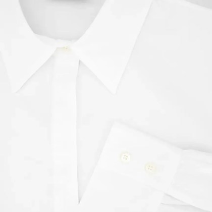 Le Tricot Perugia - Long Sleeve Shirt With Hidden Button Closure - Größe L - weiß – Bild 2