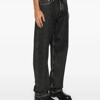 Sunflower - Classic Straight-Leg Black Cotton Jeans With Butto - Größe 30 - schwarz – Bild 4