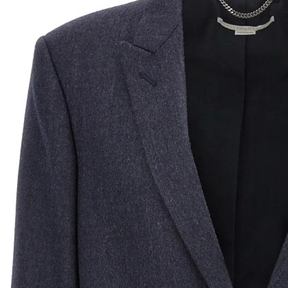 Stella McCartney - Tailored Grey Wool Flannel Blazer - Größe 42 - blau – Bild 3
