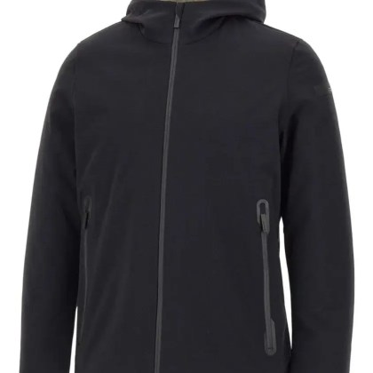 Rrd - Boxy Black Jacket With Hood And Contrasting Inner - Größe 50 - schwarz Rrd - Boxy Black Jacket With Hood And Contrasting Inner - Größe 50 - schwarz