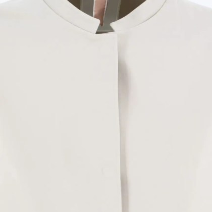 Duno - Beige Technical Fabric Jacket With Mandarin Collar - Größe 44 - beige – Bild 3