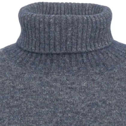 Kangra - Wool blend turtleneck sweater - Größe 50 - blau – Bild 3