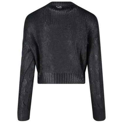 Diesel - %27Miccha%27 Crop Sweater – Black - Größe M - schwarz Diesel - %27Miccha%27 Crop Sweater – Black - Größe M - schwarz