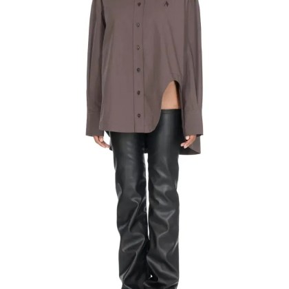 The Attico - Brown Cotton Shirt - Größe 40 - grau – Bild 4