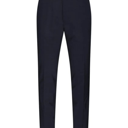 SANTANIELLO - Tailored Black Suit With Notch Lapels And Straight - Größe 54 - blau – Bild 3