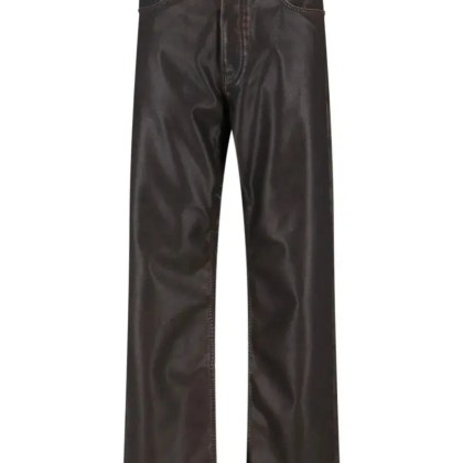 Sunflower - High-Waisted Brown Eco-Leather Straight-Leg Trouse - Größe 30 - schwarz Sunflower - High-Waisted Brown Eco-Leather Straight-Leg Trouse - Größe 30 - schwarz