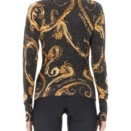 Versace Jeans Couture - Lurex Knit T-Shirt - Größe S - schwarz – Bild 3