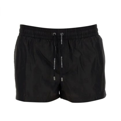 Dolce&Gabbana - Classic Black Swimsuit With Elastic Waistband - Größe 4 - schwarz Dolce&Gabbana - Classic Black Swimsuit With Elastic Waistband - Größe 4 - schwarz