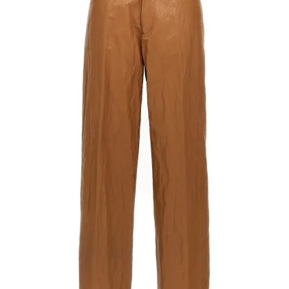NUDE - Brown Leather-Effect Trousers - Größe 44 - braun NUDE - Brown Leather-Effect Trousers - Größe 44 - braun