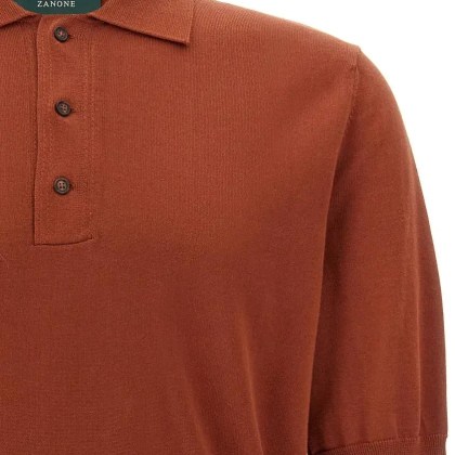 Zanone - Cotton Polo Shirt - Größe 54 - rot – Bild 3