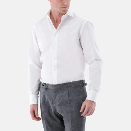 VAN LAACK - Hemd Tailor Fit Uni - Größe 46 - weiß – Bild 4